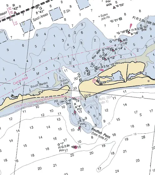 Redfish Pass Chartlet